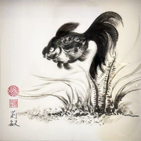 【陳莉敏 (QQ) 慈善公益藝術展】 專心做自己喜歡的事情,一條魚也很開心